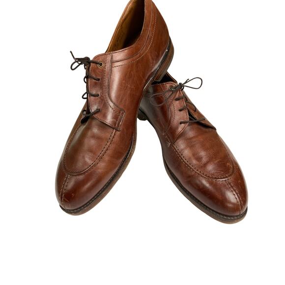 Johnston Murphy Aristocrat Brown Leather Lace up Shoes Size 11.5 - Picture 1 of 7